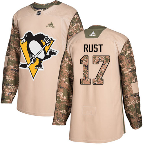 Adidas Penguins #17 Bryan Rust Camo Authentic Veterans Day Stitched NHL Jersey